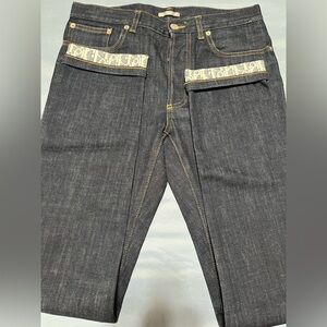 Dior Black and Gold Relaxed Jeans for Men